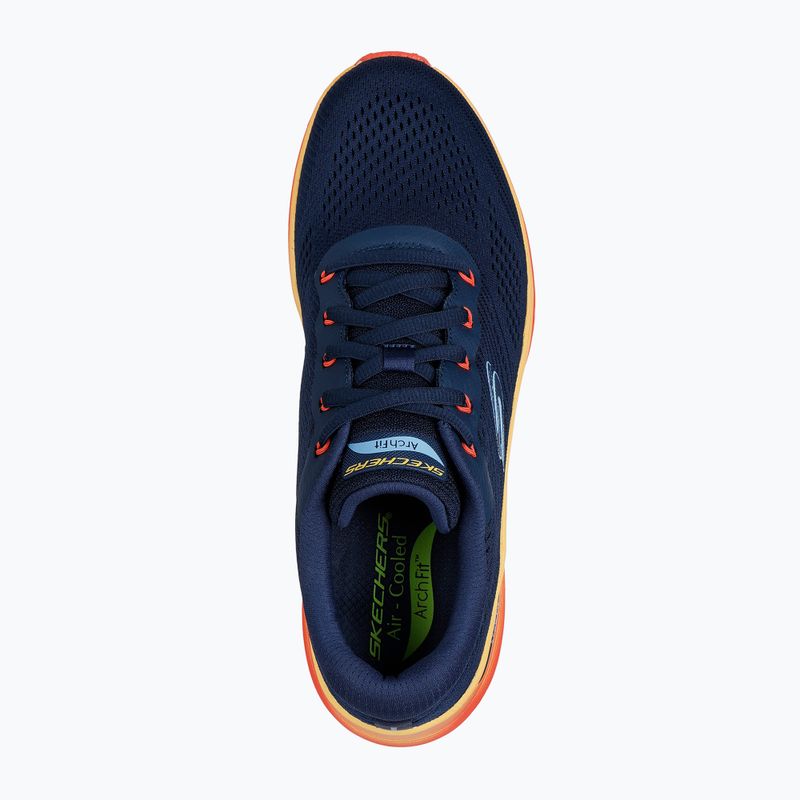 SKECHERS men's shoes Arch Fit 2.0 navy leather/multi trim 5