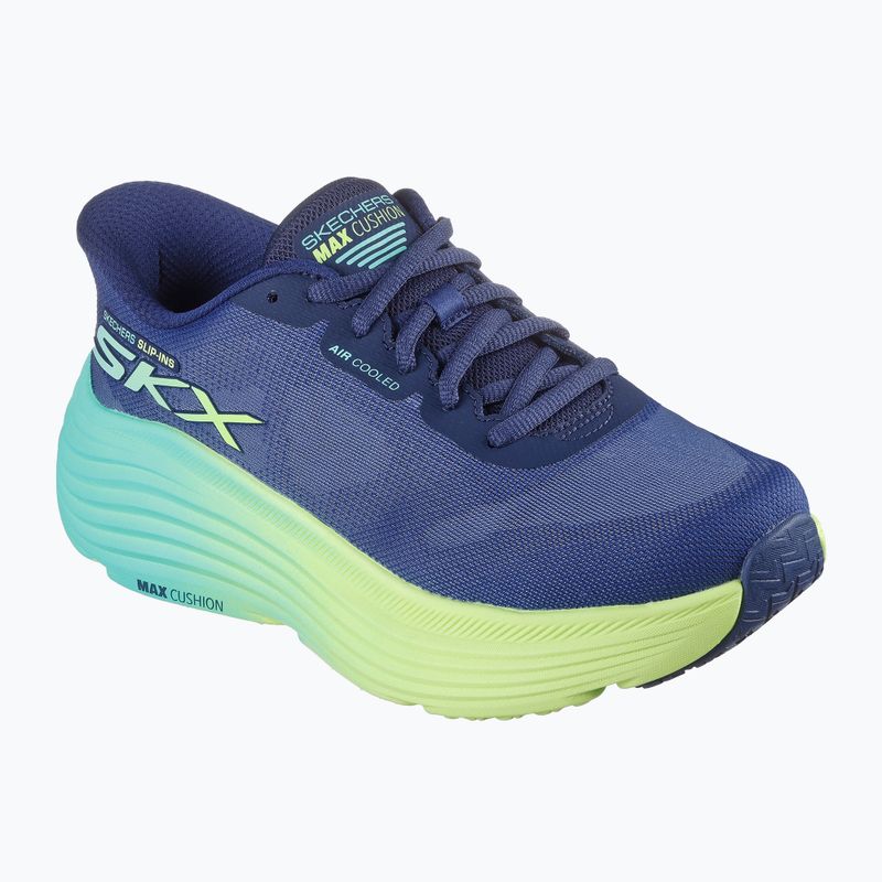 Women's SKECHERS Max Cushioning Endeavour Hallandale navy/lime running shoes
