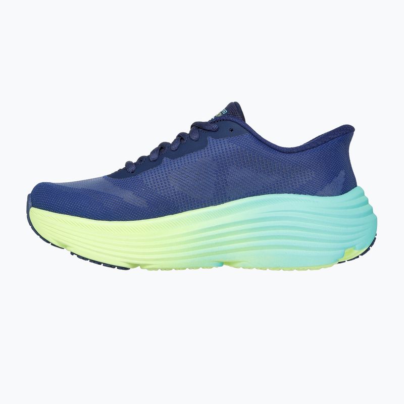 Women's SKECHERS Max Cushioning Endeavour Hallandale navy/lime running shoes 3