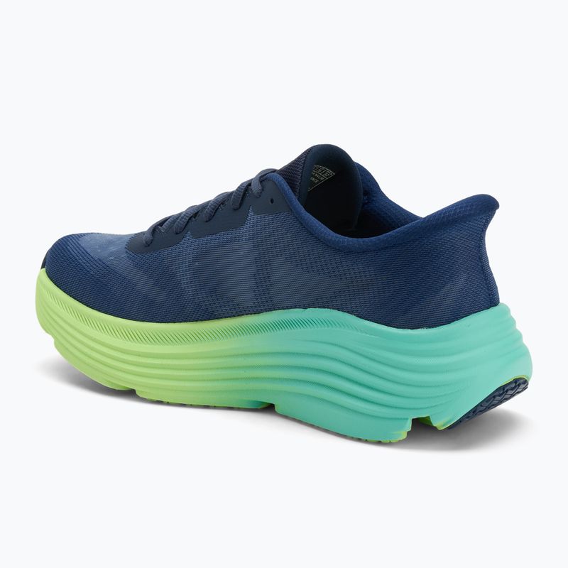 Women's SKECHERS Max Cushioning Endeavour Hallandale navy/lime running shoes 3