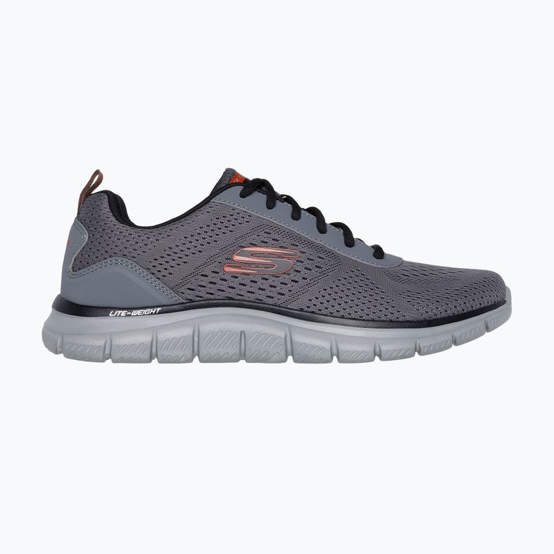 Men's shoes Skechers Track Leshur charcoal/orange 2