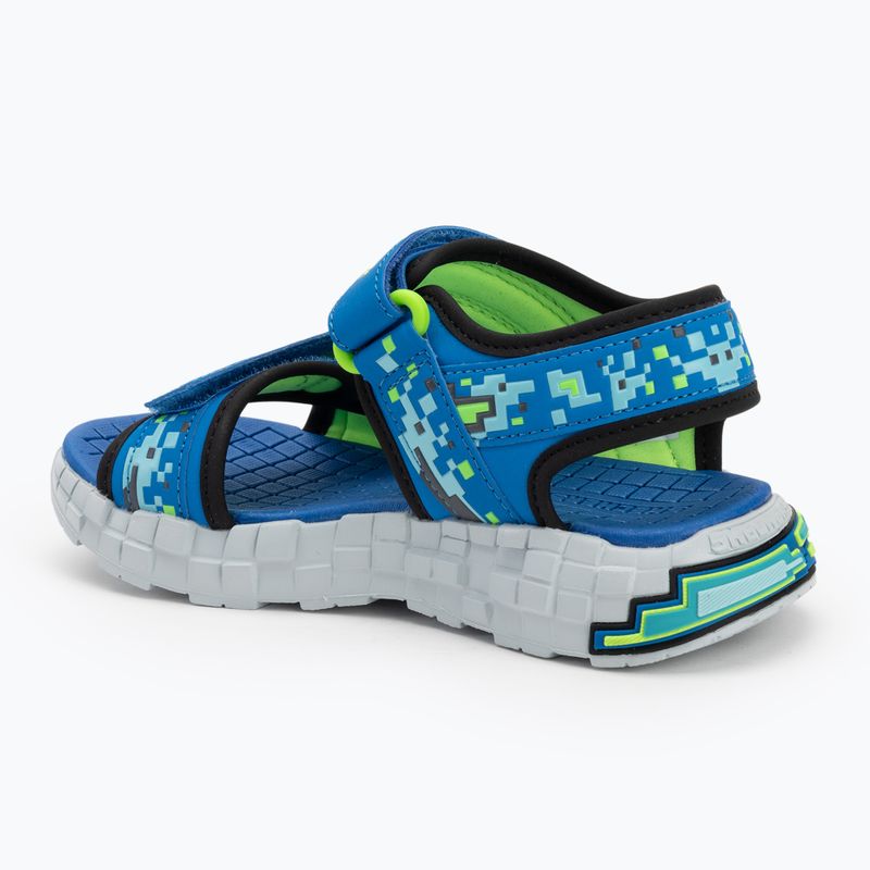 SKECHERS Mega Splash children's sandals black/blue/lime 3