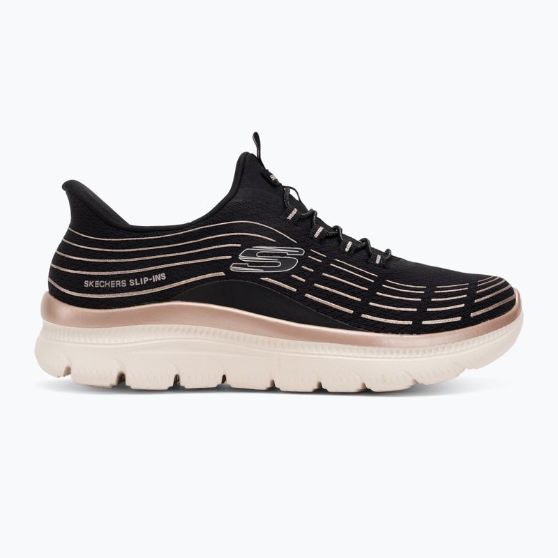 Women's shoes SKECHERS Summits Plus Soft Luster black/rose gold 2