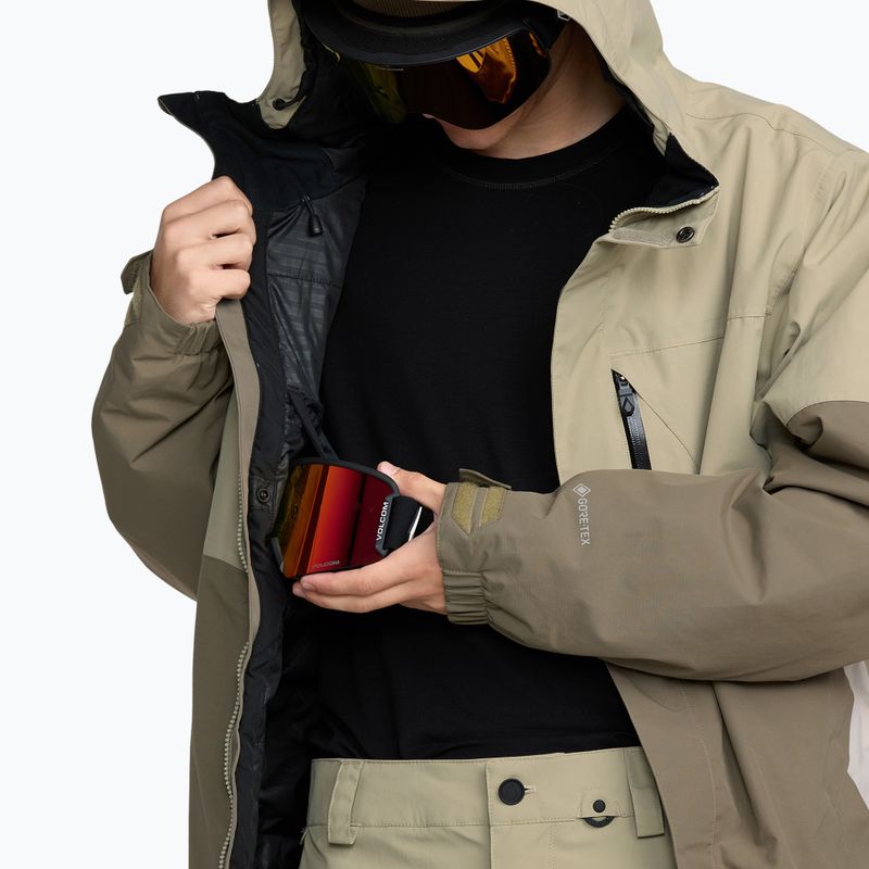 Men's snowboard jacket Volcom L Insulated GTX moss green 8