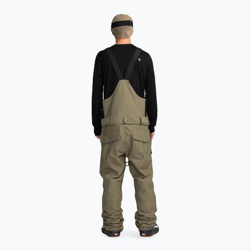 Men's snowboard trousers Volcom Roan Bib Overall military 3