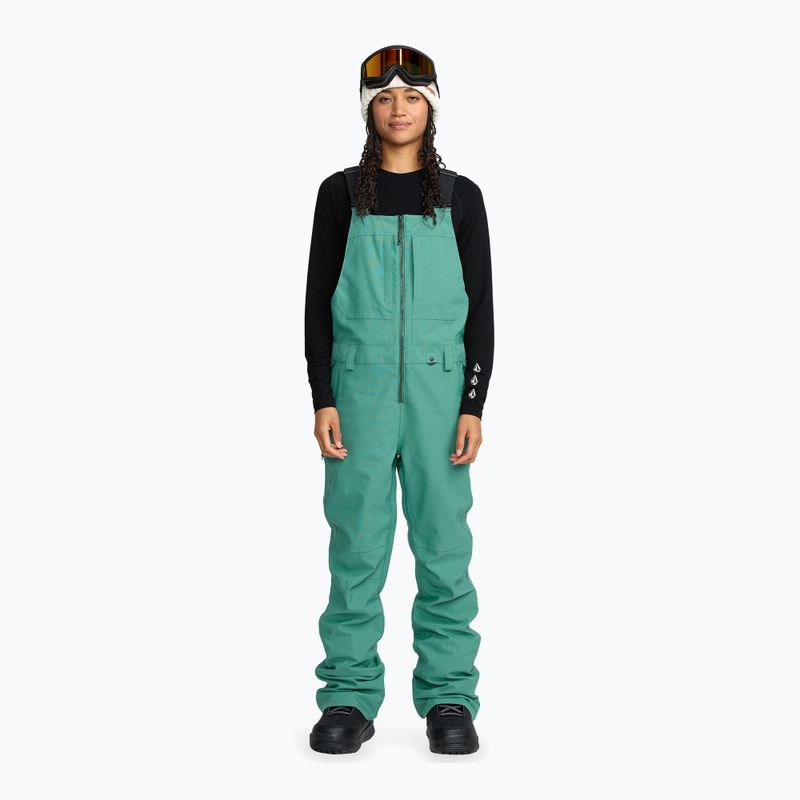 Women's ski trousers Volcom Swift Bib Overall spruce green