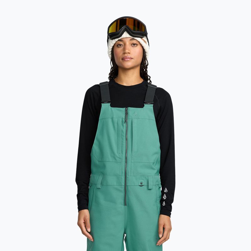 Women's ski trousers Volcom Swift Bib Overall spruce green 6