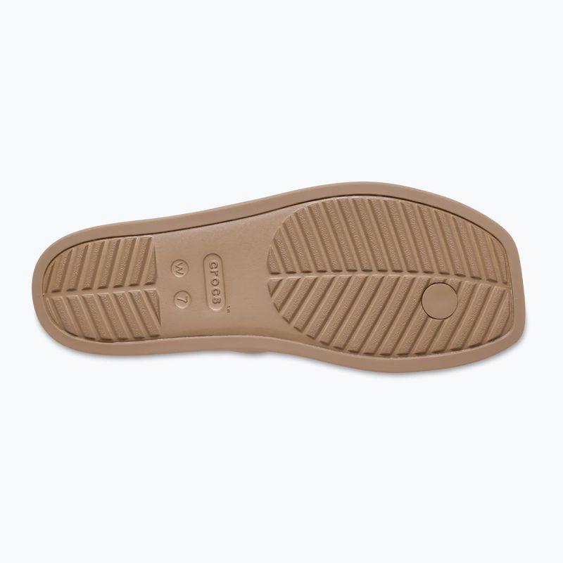 Women's slides Crocs Miami Toe Loop Sandal milk chocolate 3