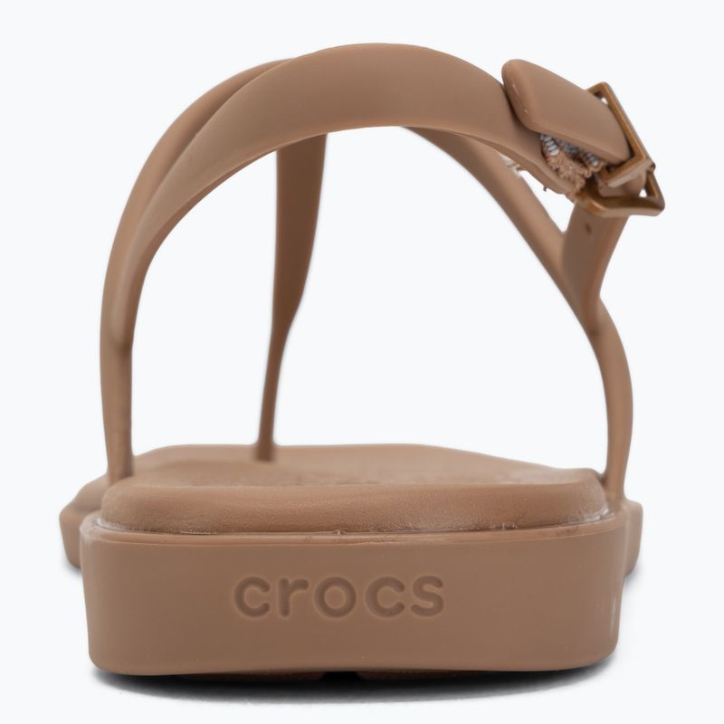 Women's sandals Crocs Miami Thong Flip milk chocolate 6