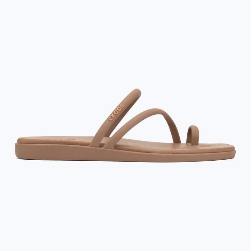 Women's slides Crocs Miami Toe Loop Sandal milk chocolate 2