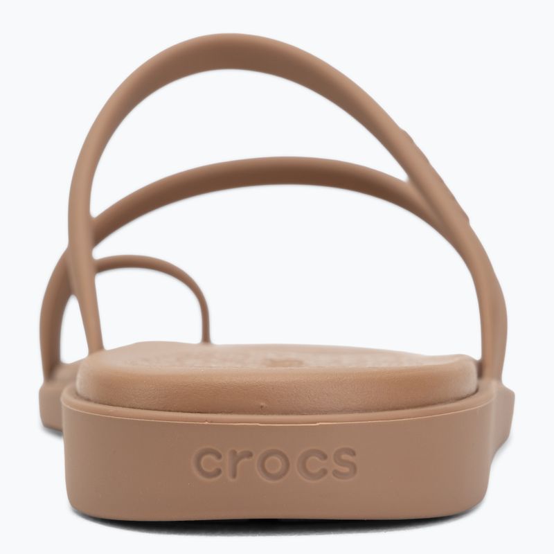 Women's slides Crocs Miami Toe Loop Sandal milk chocolate 6