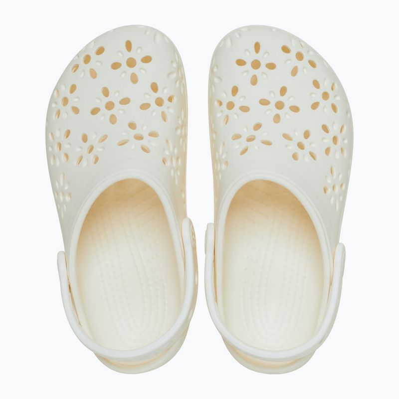 Crocs Classic Floral Cutout Clog chalk flip-flops 2