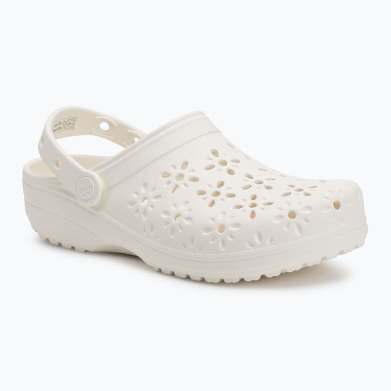 Crocs Classic Floral Cutout Clog chalk flip-flops 2