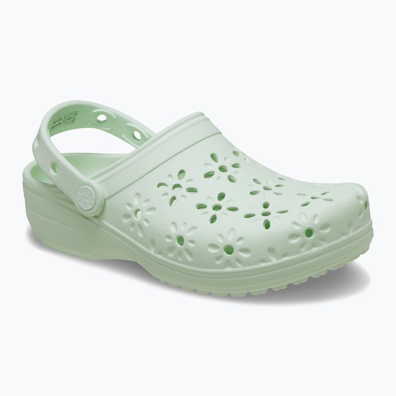 Crocs Classic Floral Cutout Clog flip-flops jade tint