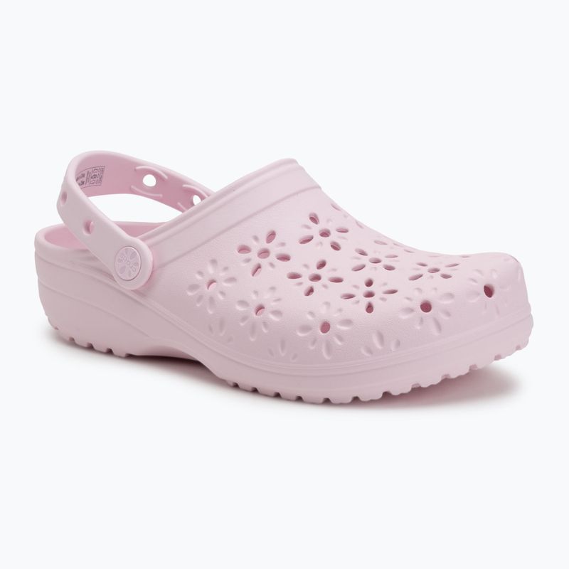 Crocs Classic Floral Cutout Clog pink milk 2