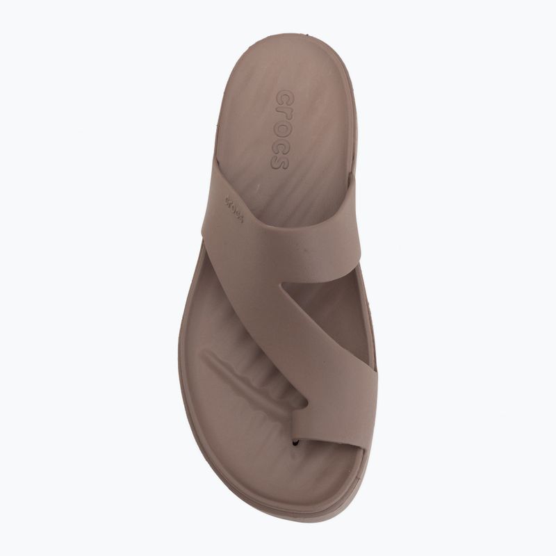 Women's Crocs Getaway Platform Toe Loop truffle flip flops 5