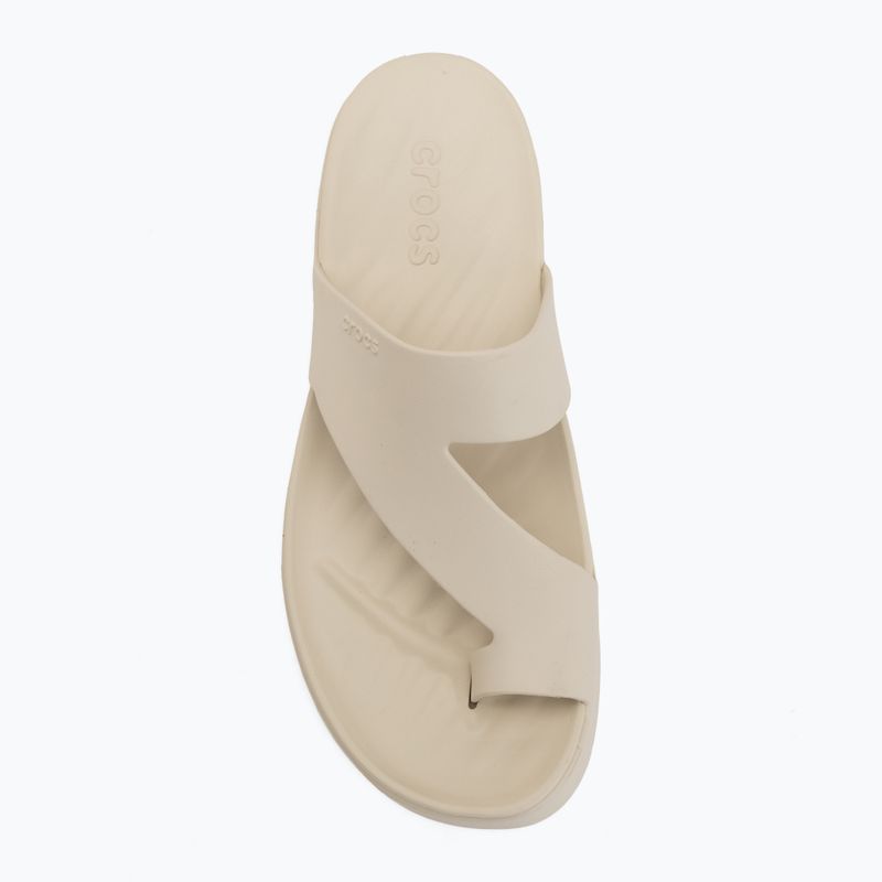 Women's flip-flops Crocs Getaway Platform Toe Loop sandstone 5