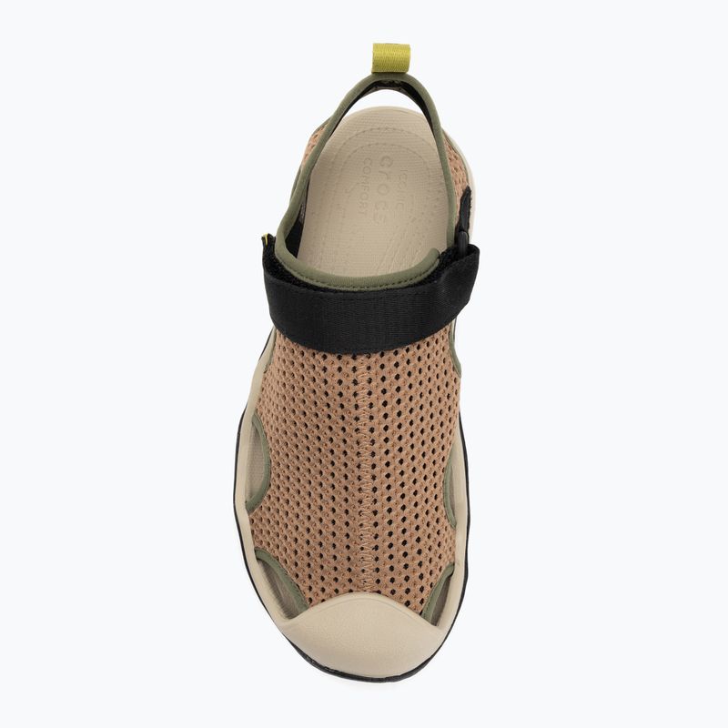 Men's Crocs Swiftwater Mesh Deck sandals sepia 5