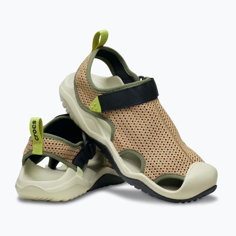 Men's Crocs Swiftwater Mesh Deck sandals sepia 6