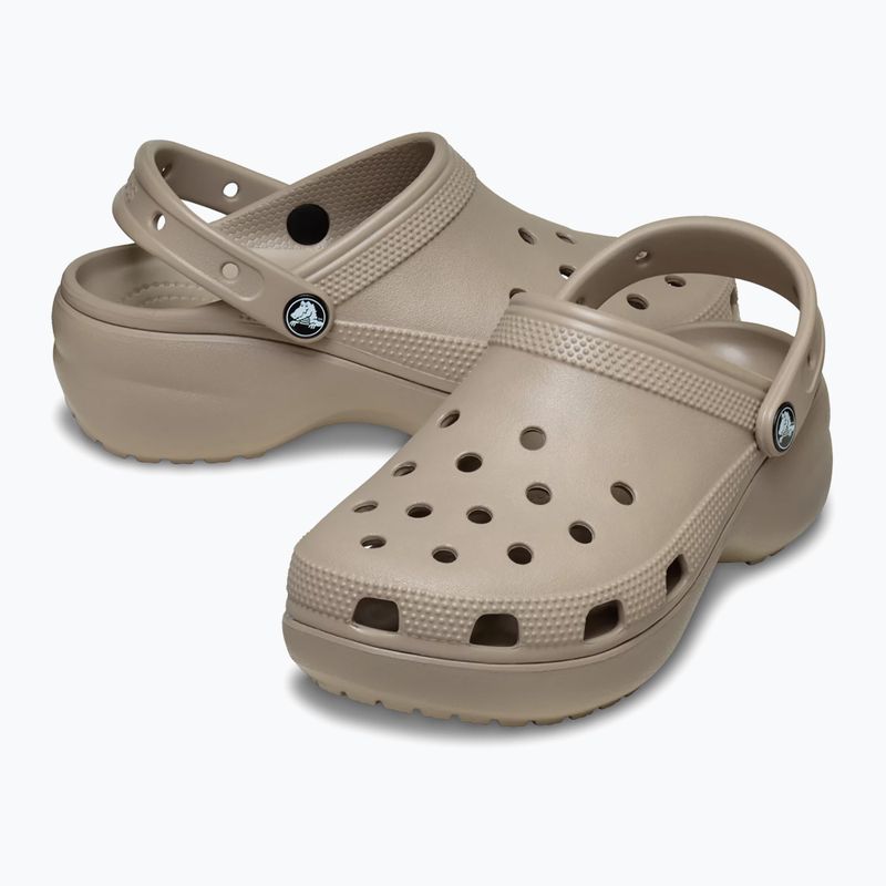 Women's slides Crocs Classic Platform Clog taupe 3