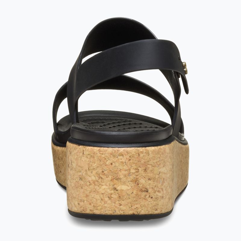 Women's Crocs Brooklyn Cork Low Wedge sandals black/black 3