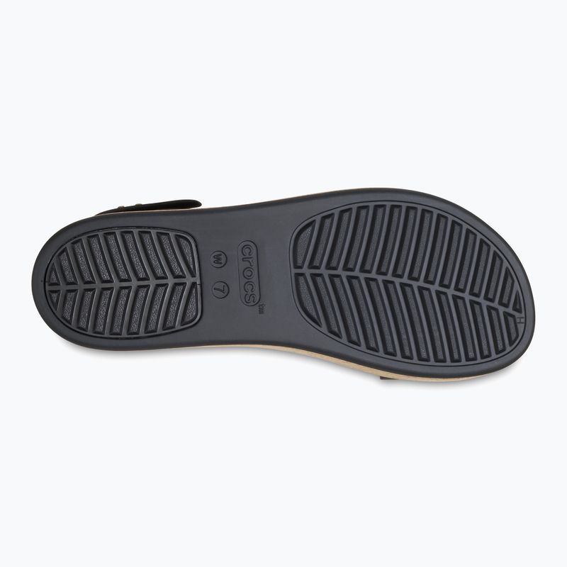 Women's Crocs Brooklyn Cork Low Wedge sandals black/black 4