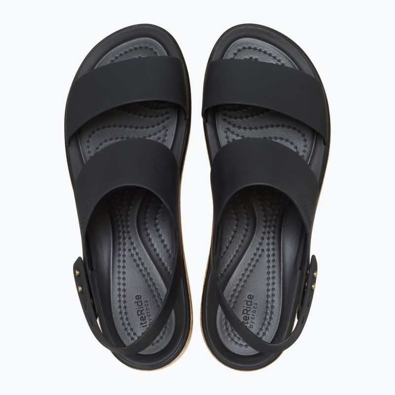 Women's Crocs Brooklyn Cork Low Wedge sandals black/black 5