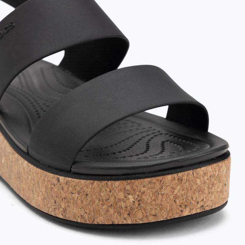 Women's Crocs Brooklyn Cork Low Wedge sandals black/black 7