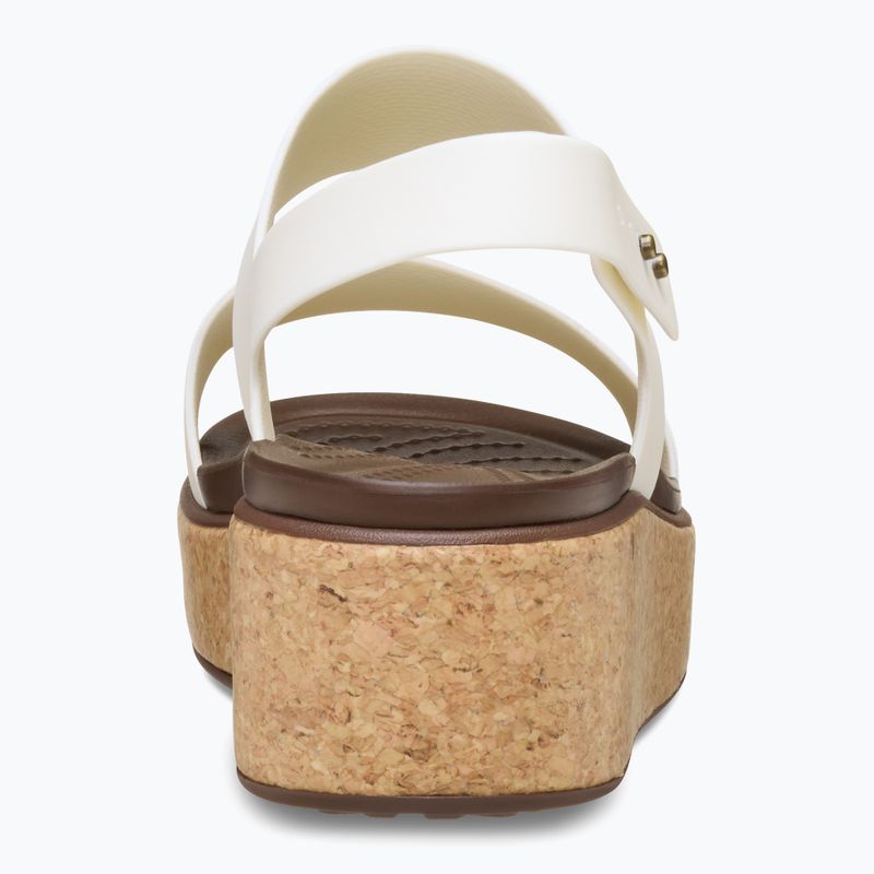 Women's Crocs Brooklyn Cork Low Wedge chalk sandals 3