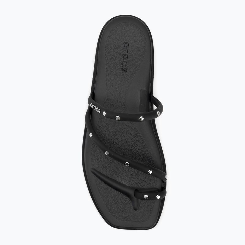 Women's slides Crocs Miami Studded Toe Loop black 5