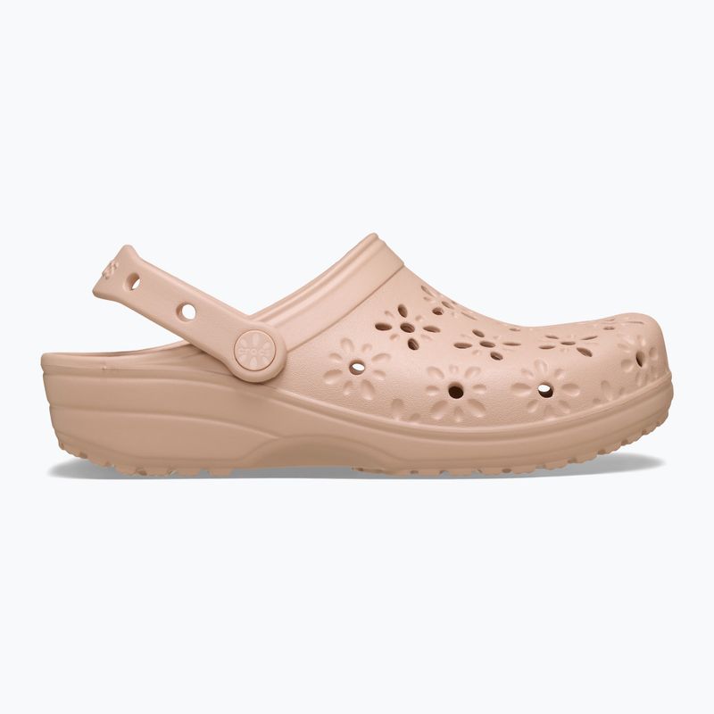 Slides Crocs Classic Floral Cutout Clog pink caramel 2