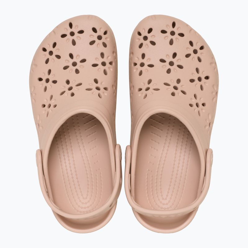 Slides Crocs Classic Floral Cutout Clog pink caramel 5