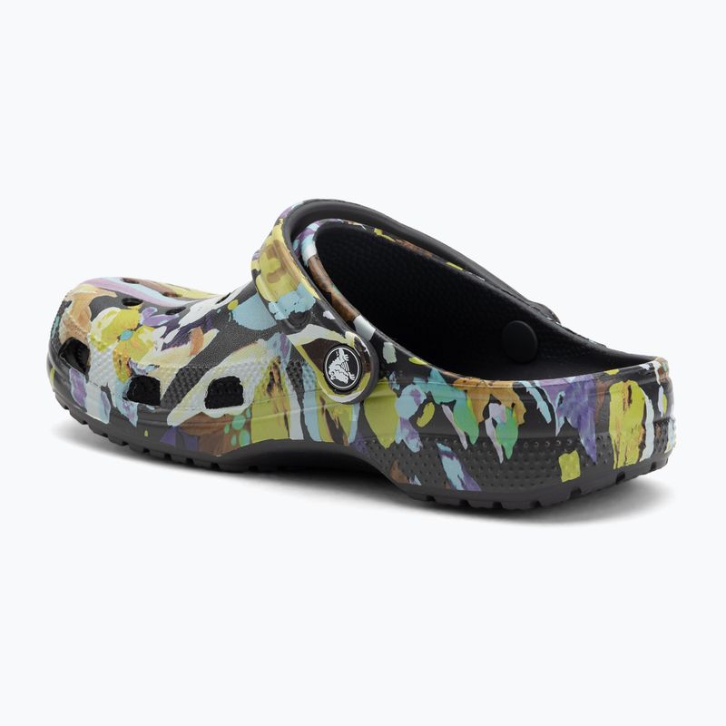 Slides Crocs Classic Painted Floral black sand 4
