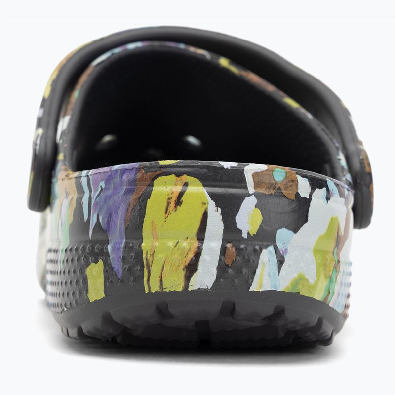 Slides Crocs Classic Painted Floral black sand 7