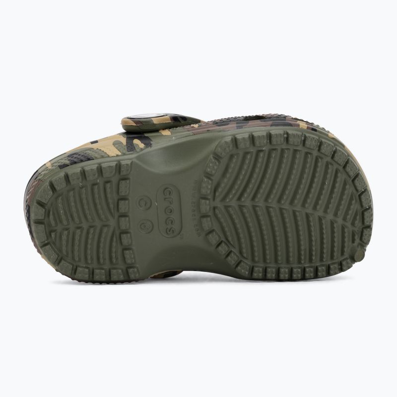 Children's slides Crocs Classic Camouflage Toddler army green/multi 5