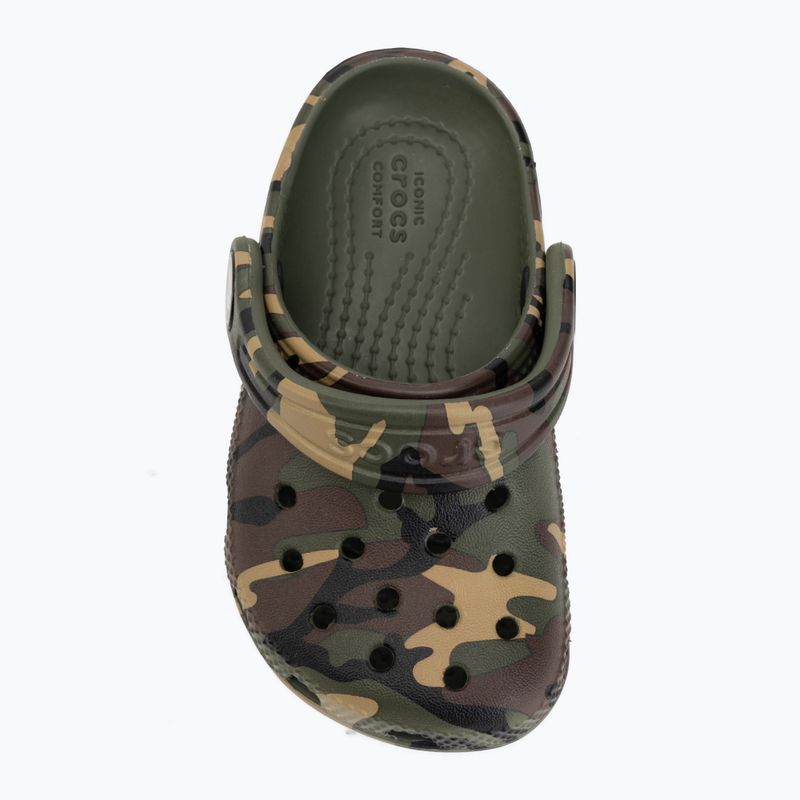 Children's slides Crocs Classic Camouflage Toddler army green/multi 6