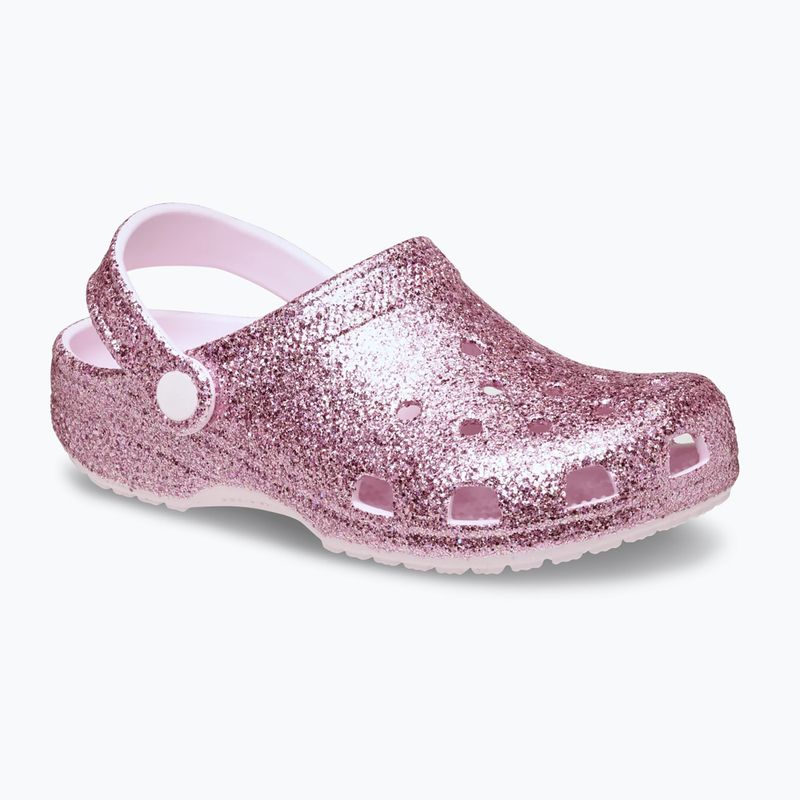 Children's slides Crocs Classic Chunky Glitter pink milk 9