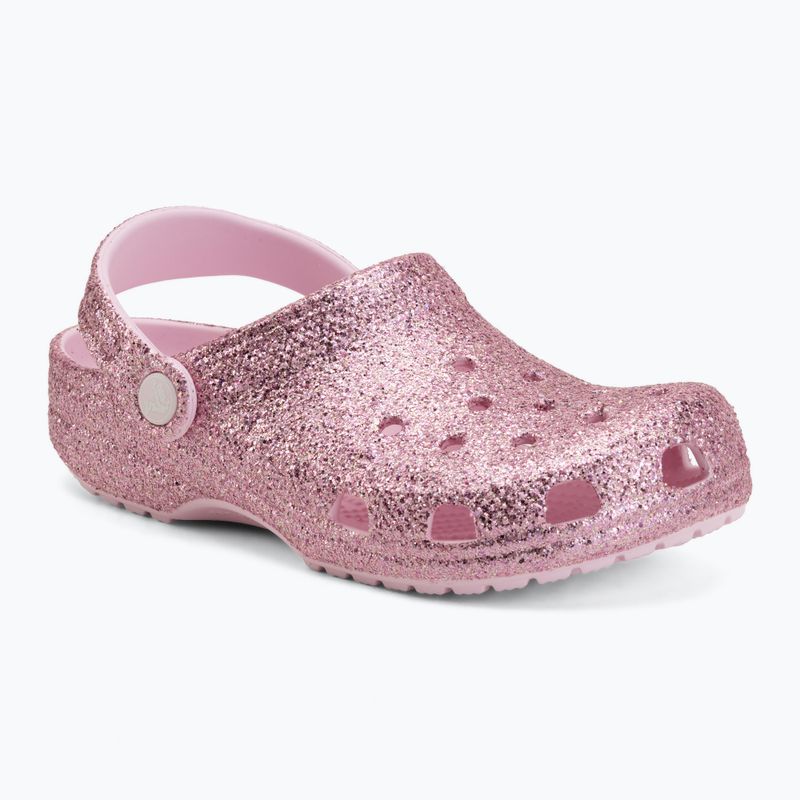Children's slides Crocs Classic Chunky Glitter pink milk 2
