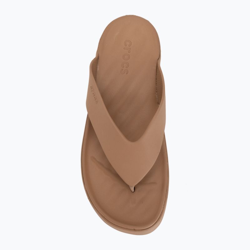 Women's flip-flops Crocs Gateway Platform milk chocolate 5