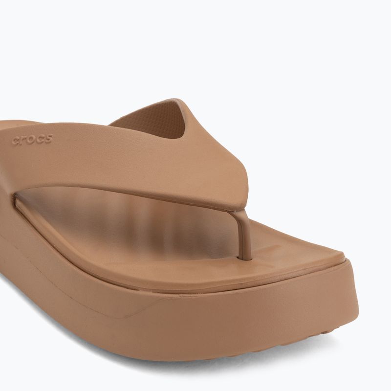 Women's flip-flops Crocs Gateway Platform milk chocolate 7