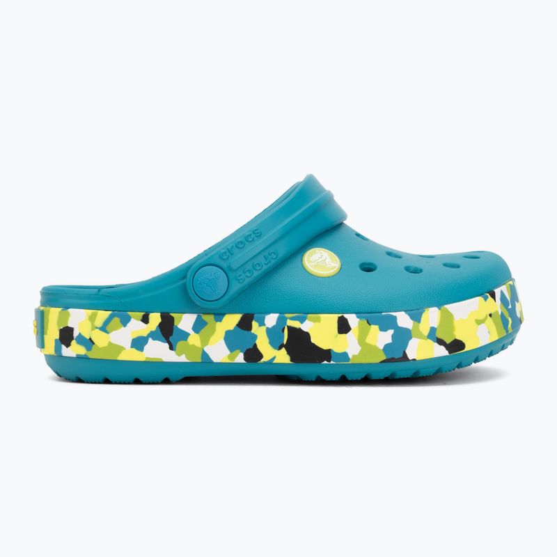 Children's slides Crocs Crockband Glow Confetti Band turbo teal/multi 3