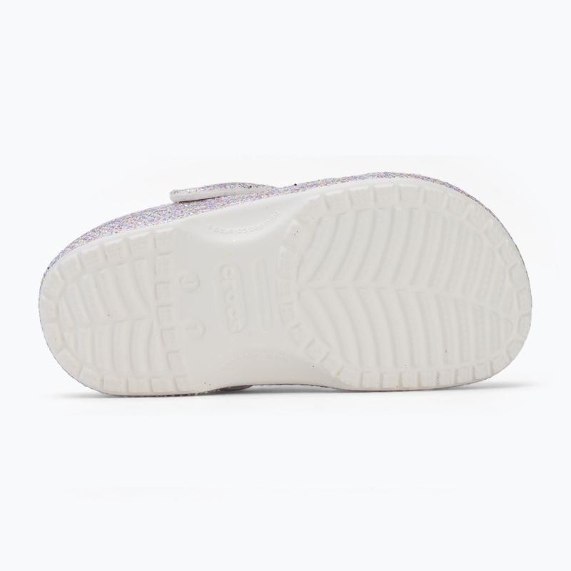 Children's slides Crocs Classic Fantasy Glitter white 5