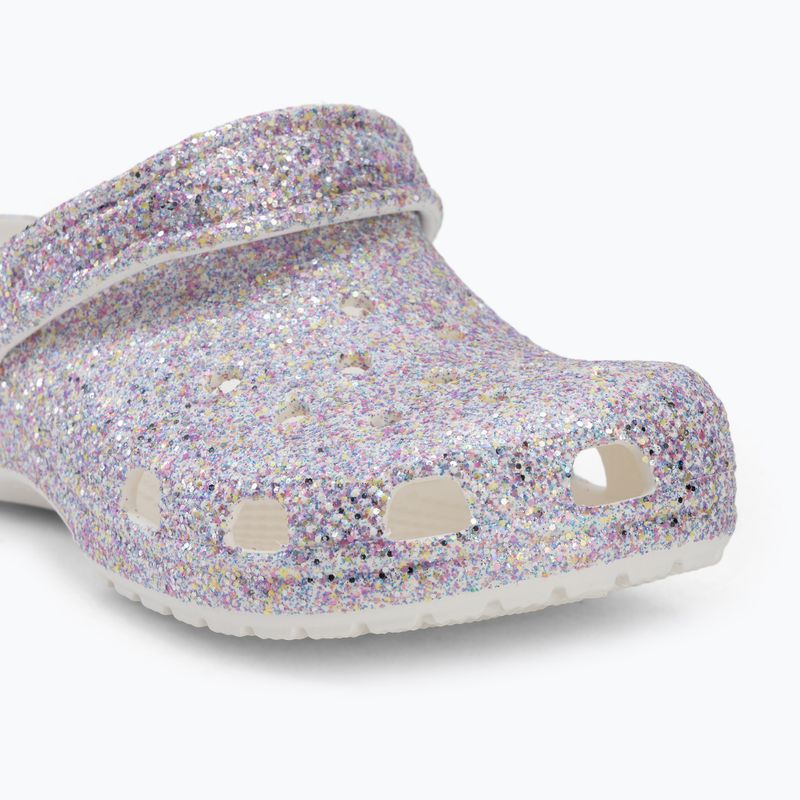 Children's slides Crocs Classic Fantasy Glitter white 8