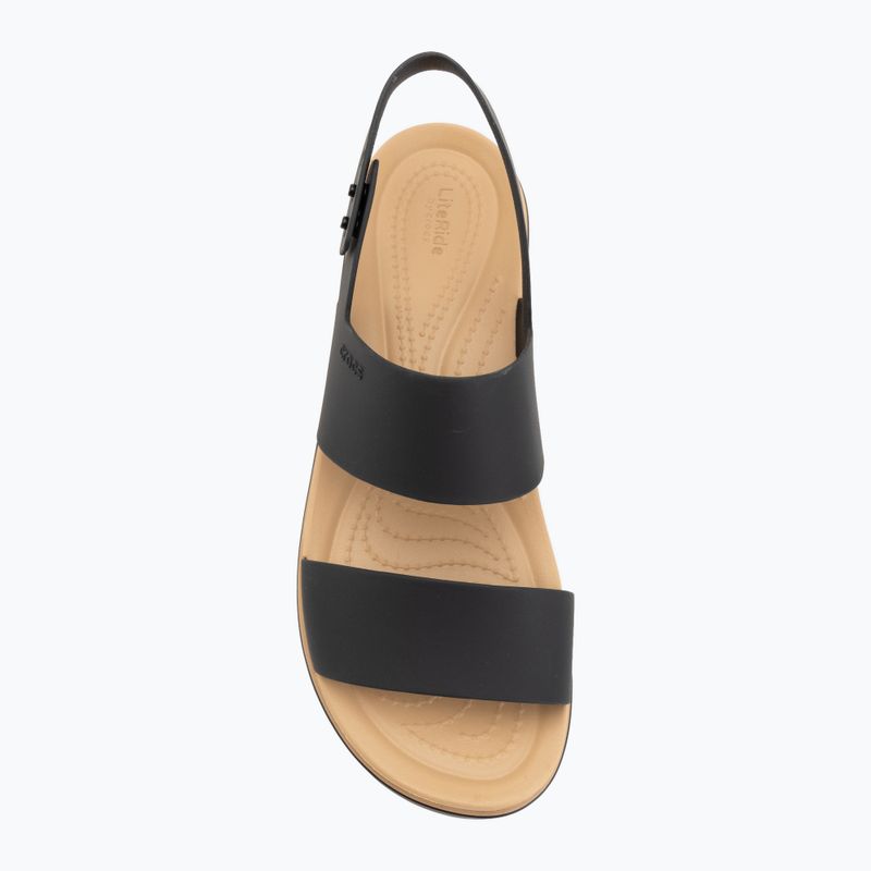 Women's sandals Crocs Brooklyn Matte Wrap Low Wedge black/cashew 5