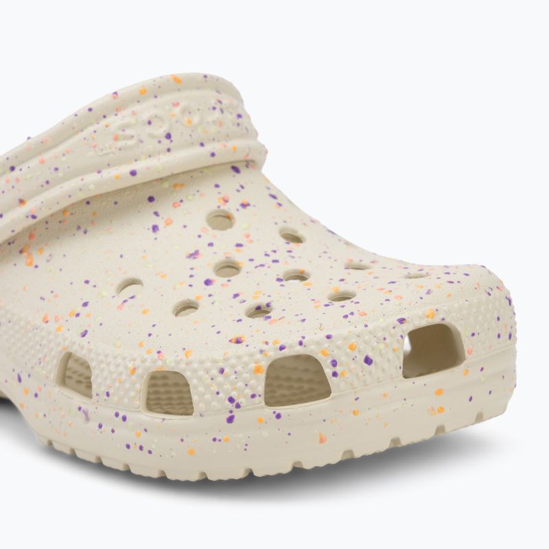 Children's slides Crocs Classic Glow Paint Splatter summit white/multi 8
