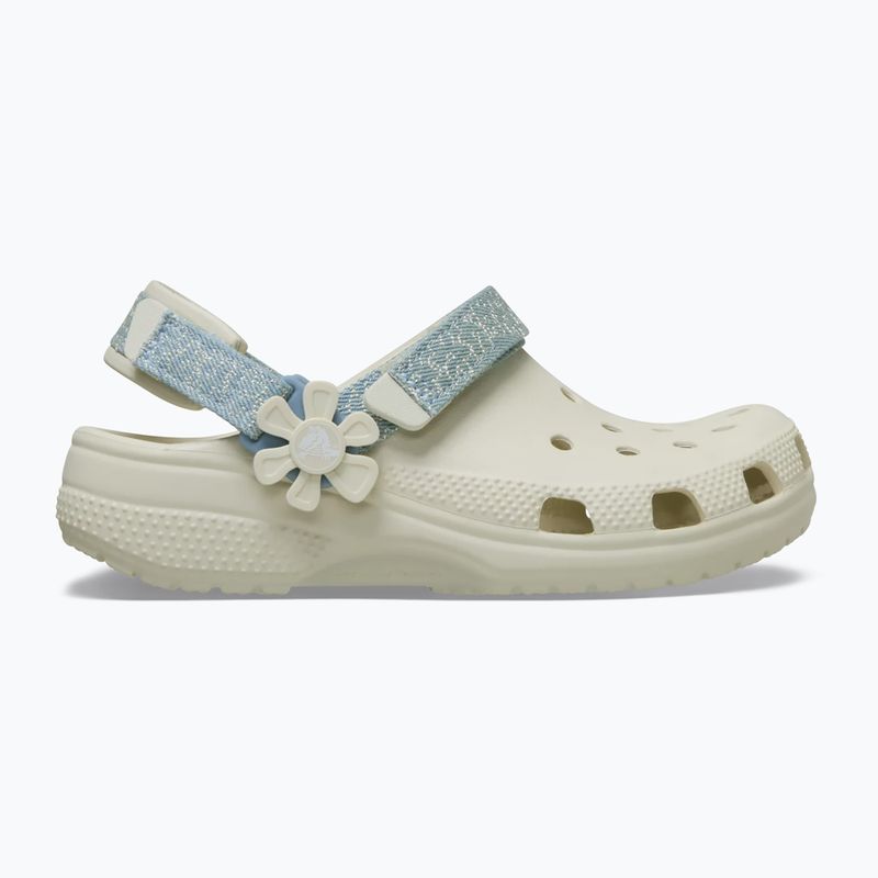 Children's slides Crocs Classic Denim Flower Adjutment Backstrap summit white 10