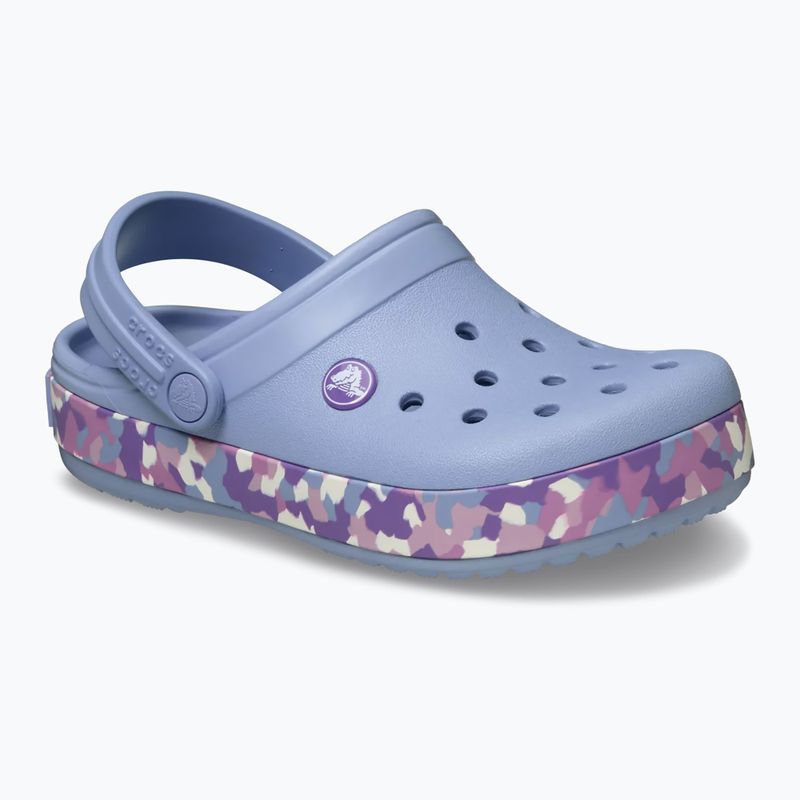 Children's slides Crocs Crockband Glow Confetti Band blue haze/multi 9