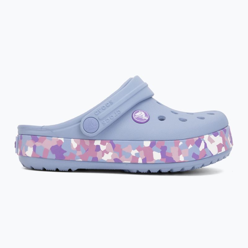 Children's slides Crocs Crockband Glow Confetti Band blue haze/multi 3