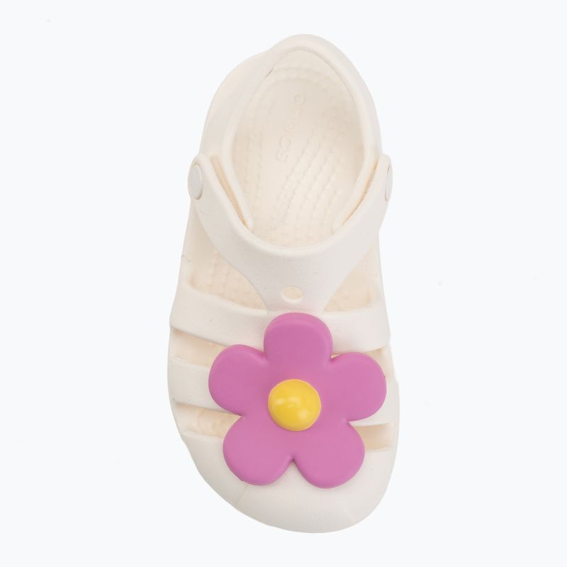 Children's sandals Crocs Classic Flower chalk 5