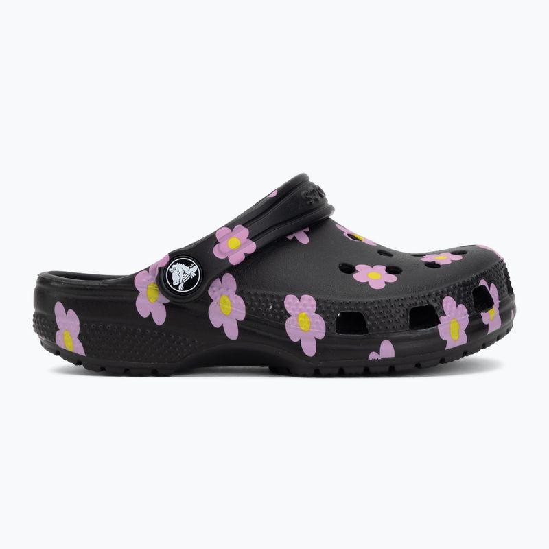 Children's slides Crocs Classic Flower black 3